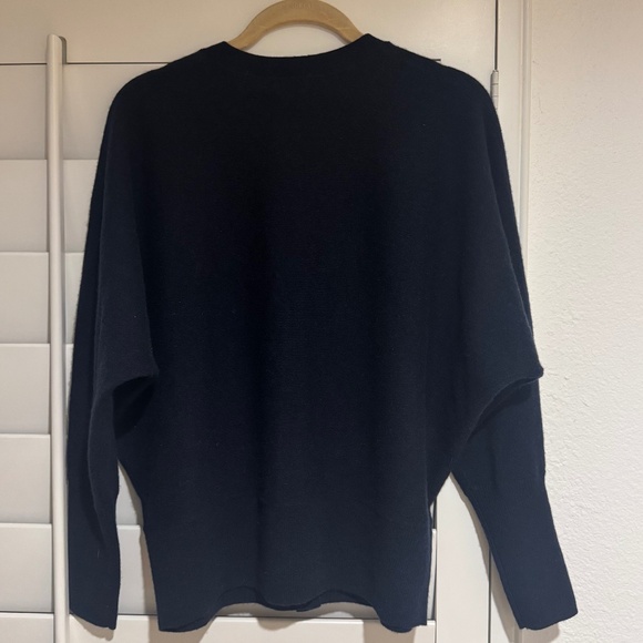 LAUREN RALPH LAUREN NWT 100% Washable Cashmere Dolman Sleeve Cardigan Navy S - Picture 6 of 10